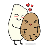 Marzipan hugs potato gift idea