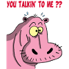Pink hippopotamus