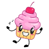 Cupcake Muffin Comicfigur Musik