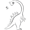 cute dino dinosaur with dragonfly