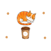Cat mother, coffee lover