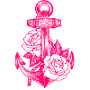 Ancres et roses (rose)