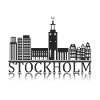 Stockholm Skyline Silhouette