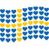 Suède drapeaux de cœurs suédois