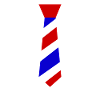 Barber pole tie