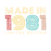 Made in vintage 1981 regalo di compleanno 41 anni