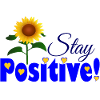 ❤️🌻Stay Positive-Inspirational Sunflower Quote