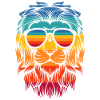 Lion with glasses
