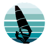 Surfer Windsurfer Blue Background