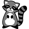 Cute raccoon animal