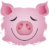 Head of a pig - lucky pig graffiti