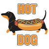 Hotdogs sjove gravdesign