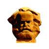 Karl-Marx-Monument, Chemnitzer Nischel. Gold