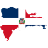 Dominican Republic flag map flag