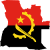 Angola flag map flag