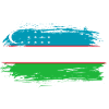 Uzbekistan flag flag