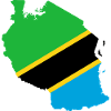 Tanzania flag map flag
