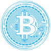 B Bitcoin blue circuit