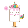 Popsicle enchanté licorne