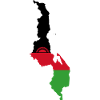 Malawi map flag flag