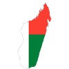 Madagascar map flag flag