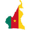 Cameroon map flag flag