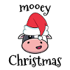 Mooey Christmas, funny cow Christmas