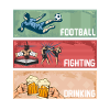 football fighting drinking
