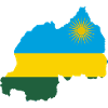 Rwanda map flag flag coat