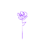 Purple Flower in Line Art