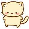 sød kat i lyserød - kawaii stil