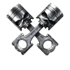 Skull engine pistons