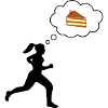 Runner thinks of cake