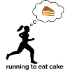 Running to eat cake