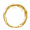 Circle line brush in gold
