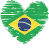 Brasilien hjerte flag flag våbenskjold