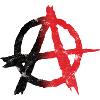 Anarchy red black distressed