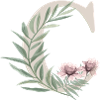 Letter C with flowers
