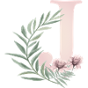 Letter J with flowers