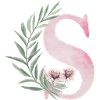 Lettre S avec des fleurs