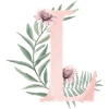 Letter L with flowers
