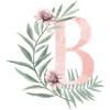 Letter B with flowers