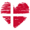 Danemark coeur drapeau blason
