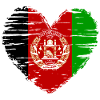 Afghanistan Coeur drapeau drapeau drapeau