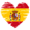 Espagne coeur drapeau drapeau blason
