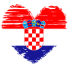 Manteau drapeau drapeau coeur Croatie