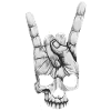 Rock On Hand-Skull