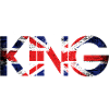 Notende Union Jack KING Typografie