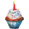 Birthday cupcake candle