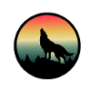 Wolf howling full moon